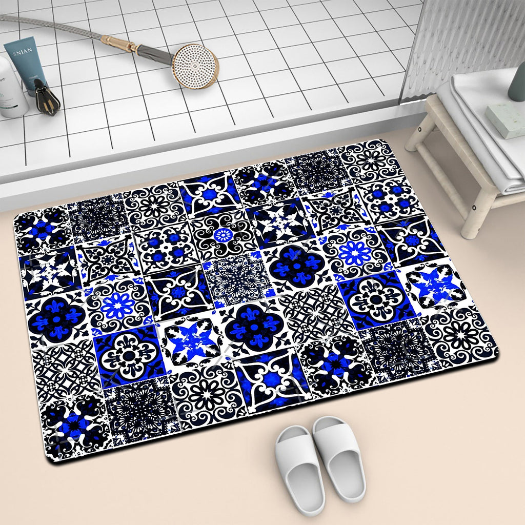 Colorful Geometric Pattern Bath Mat | High & Bury
