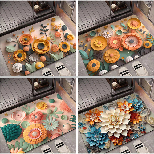 3D Textured Floral Mat | High & Bury