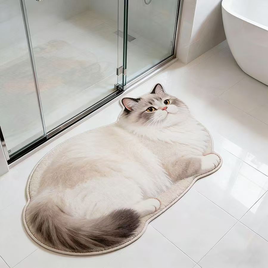 Cat-Shaped Bath Mat | High & Bury