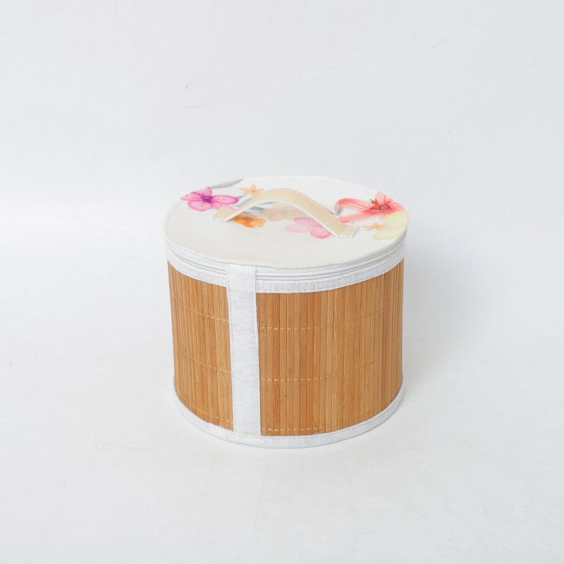 Storage Basket with Zipper and Floral Design | High & Bury