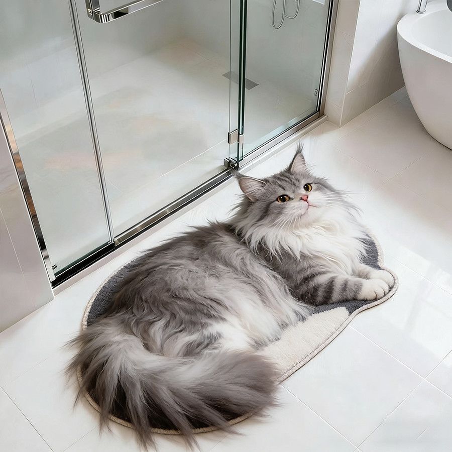 Cat-Shaped Bath Mat | High & Bury