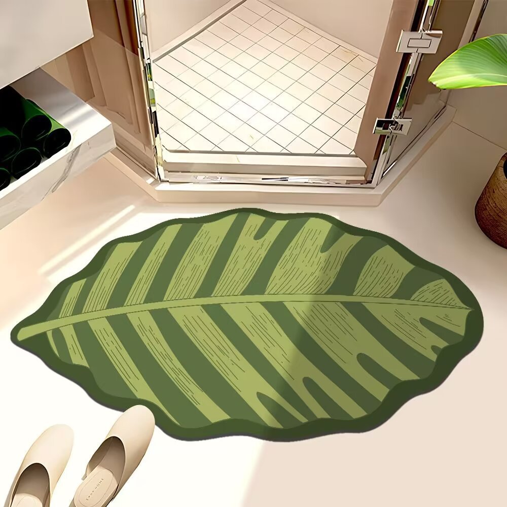 Leaf-Shaped Bath Mat | High & Bury