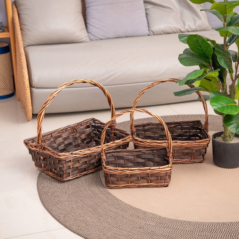 Braided Basket with Practical Carrying Handle | High & Bury