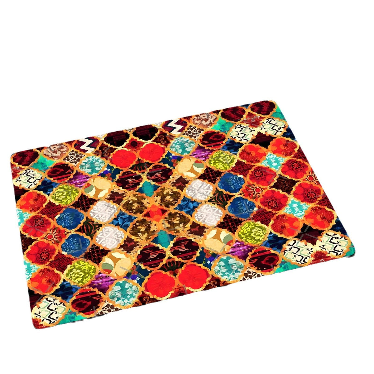Colorful Geometric Pattern Bath Mat | High & Bury