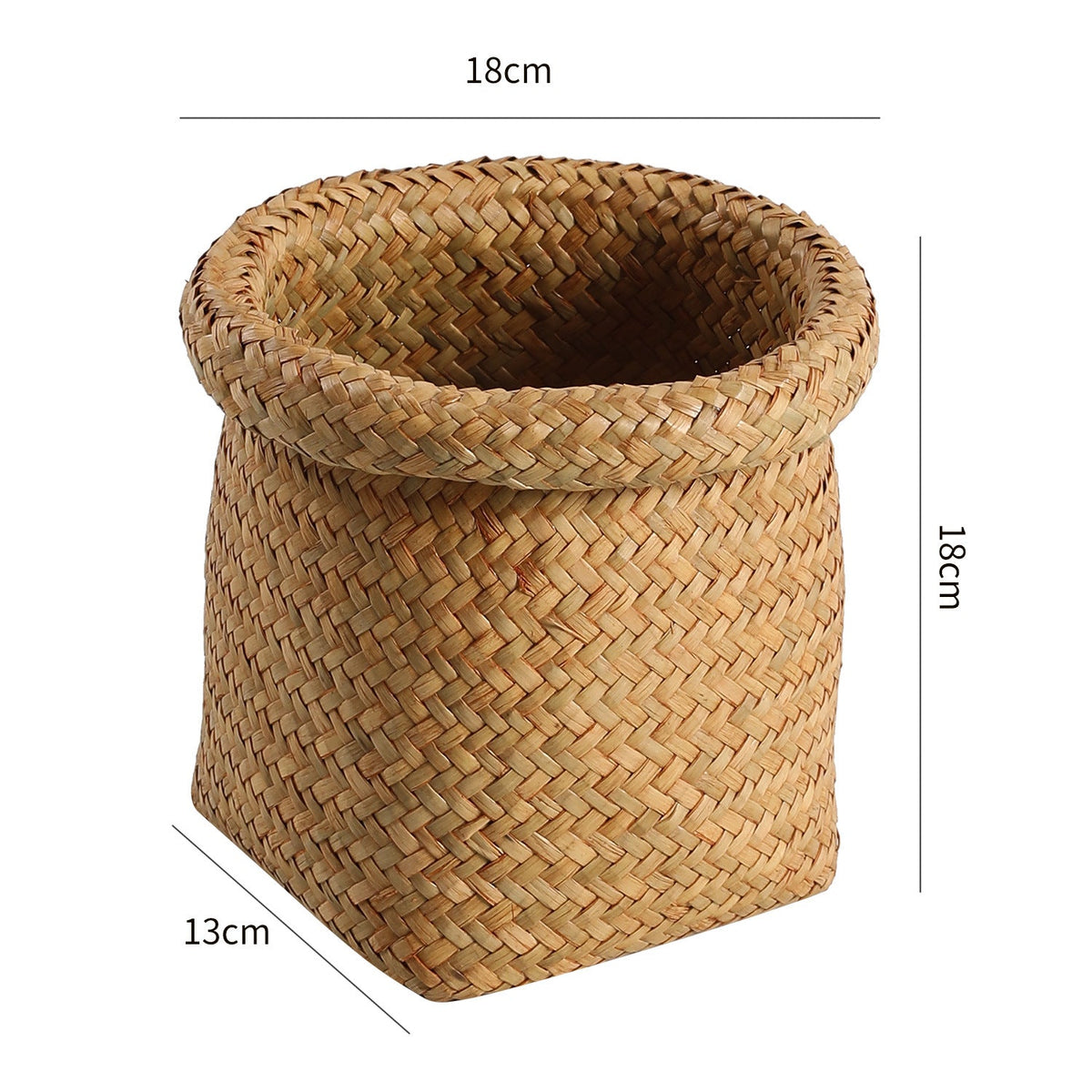 Handcrafted Natural Fiber Storage Basket Soft Textile Handwoven | High & Bury