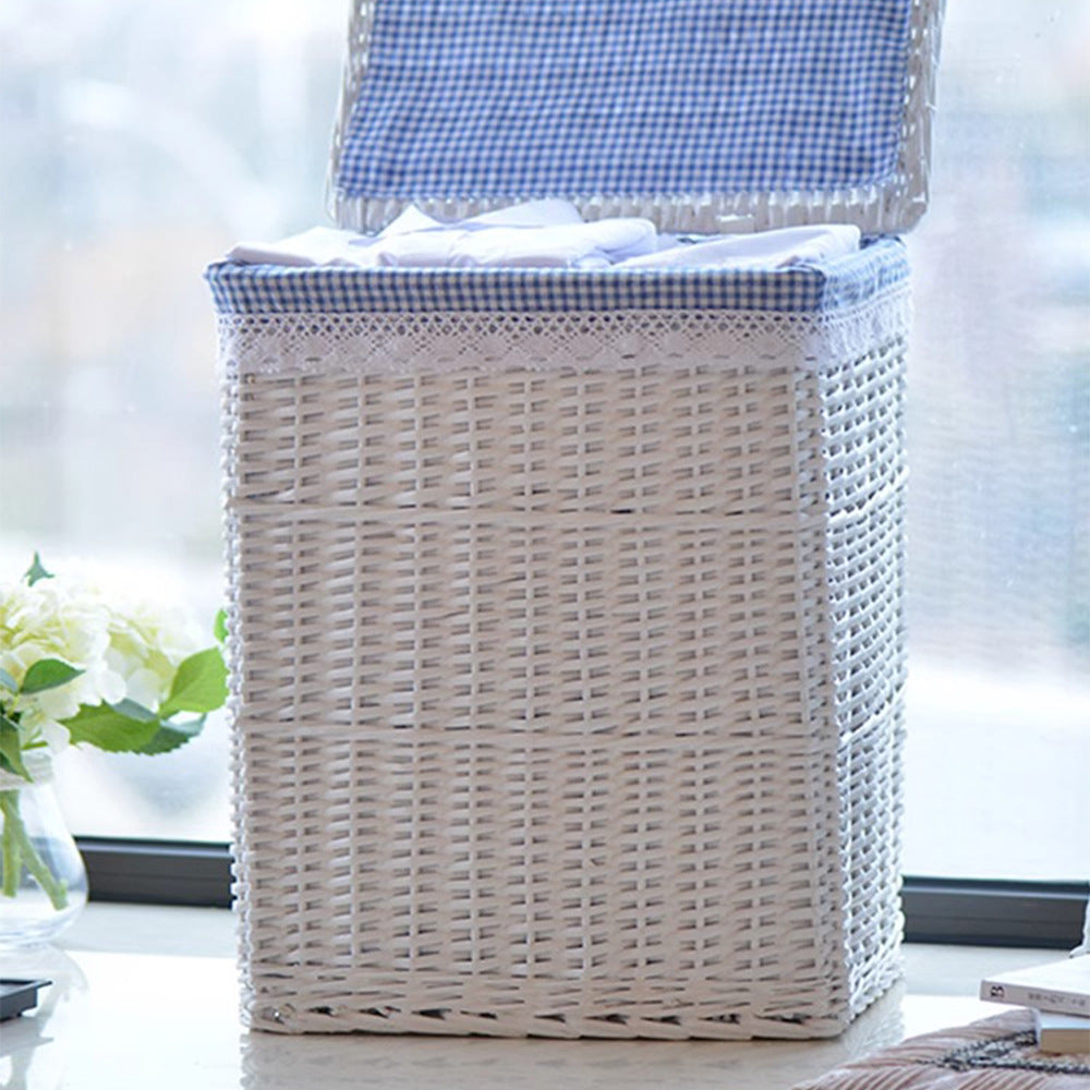 High-Quality Laundry Basket with Elegant Fabric Lining | High & Bury