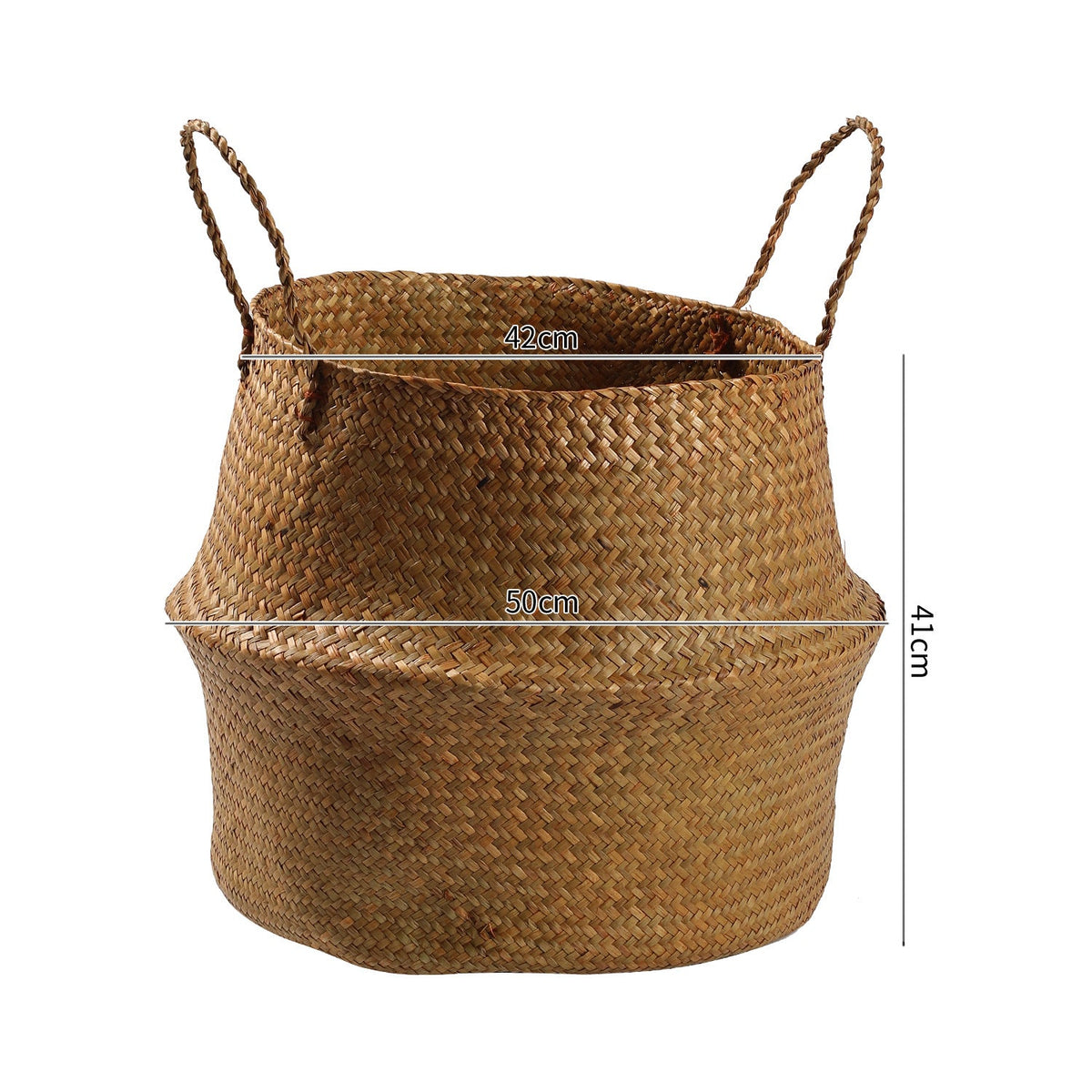 Handcrafted Woven Storage Bucket Orange Coffee | High & Bury