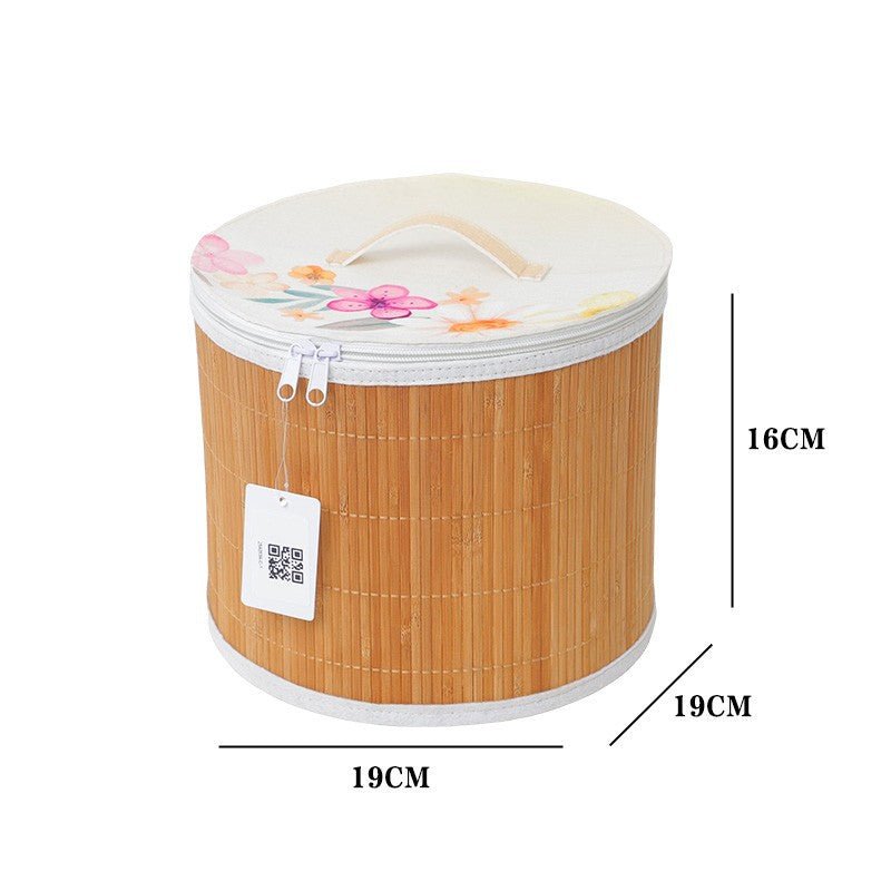 Storage Basket with Zipper and Floral Design | High & Bury