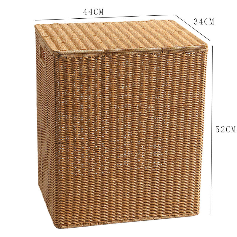 Decorative Woven Laundry Basket | High & Bury