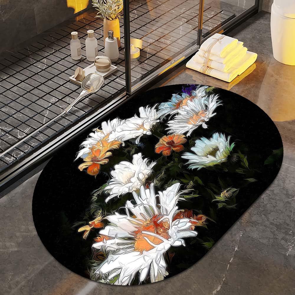 Floral Art Bath Rug | High & Bury