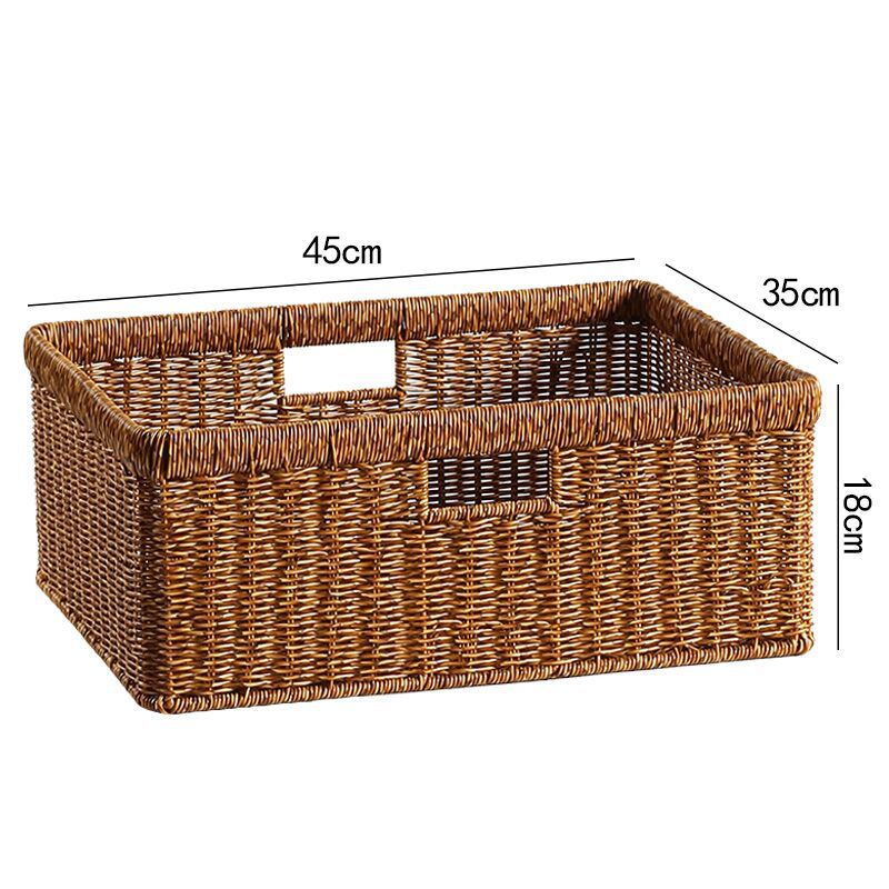 Handcrafted Basket Light Brown Dark Coffee | High & Bury