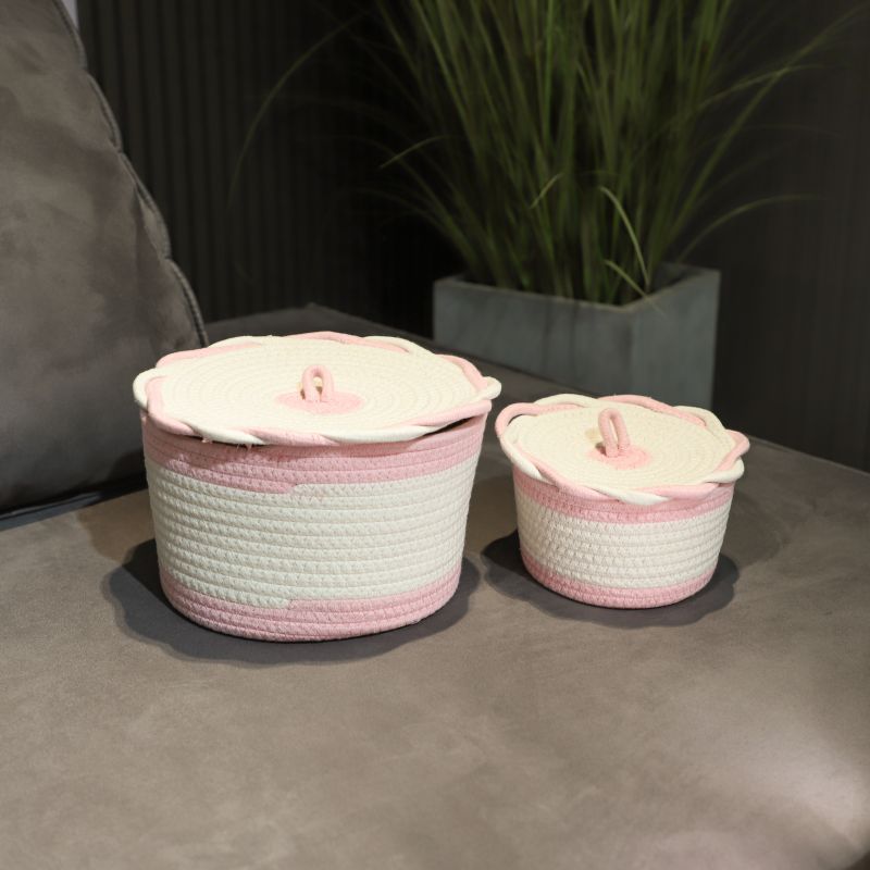 Storage Basket Pink Orange | High & Bury