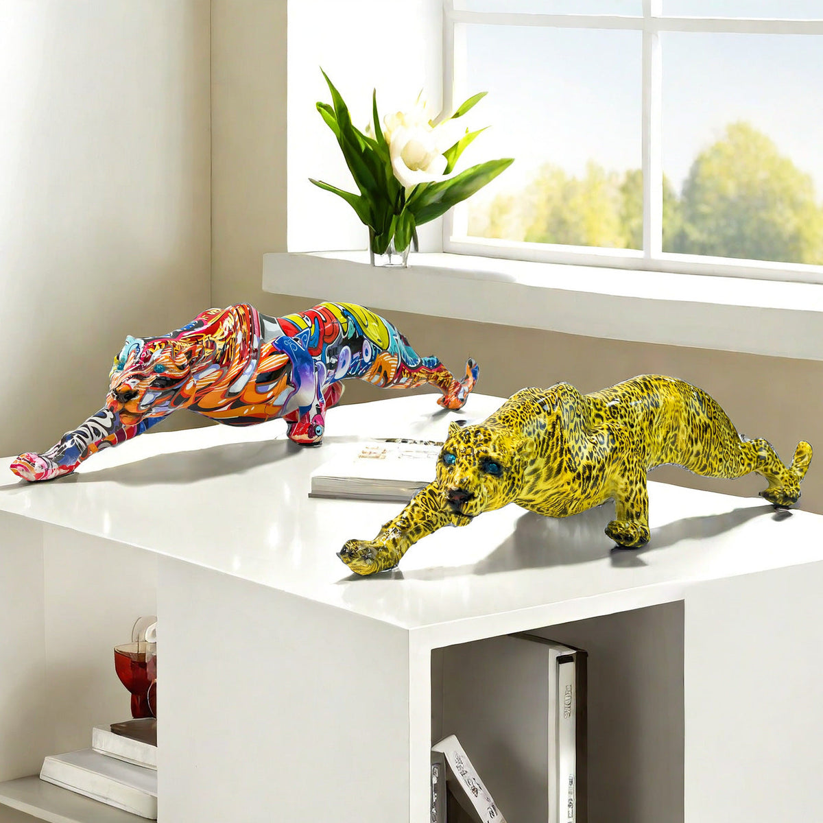Artistic and Colorful Animal Figure in Panther Shape | High & Bury