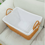Braided Storage Basket with Removable Inner Lining | High & Bury