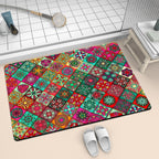 Colorful Geometric Pattern Bath Mat | High & Bury