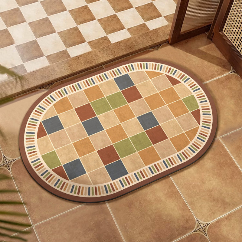 Colorful Patchwork Design Floor Mat | High & Bury