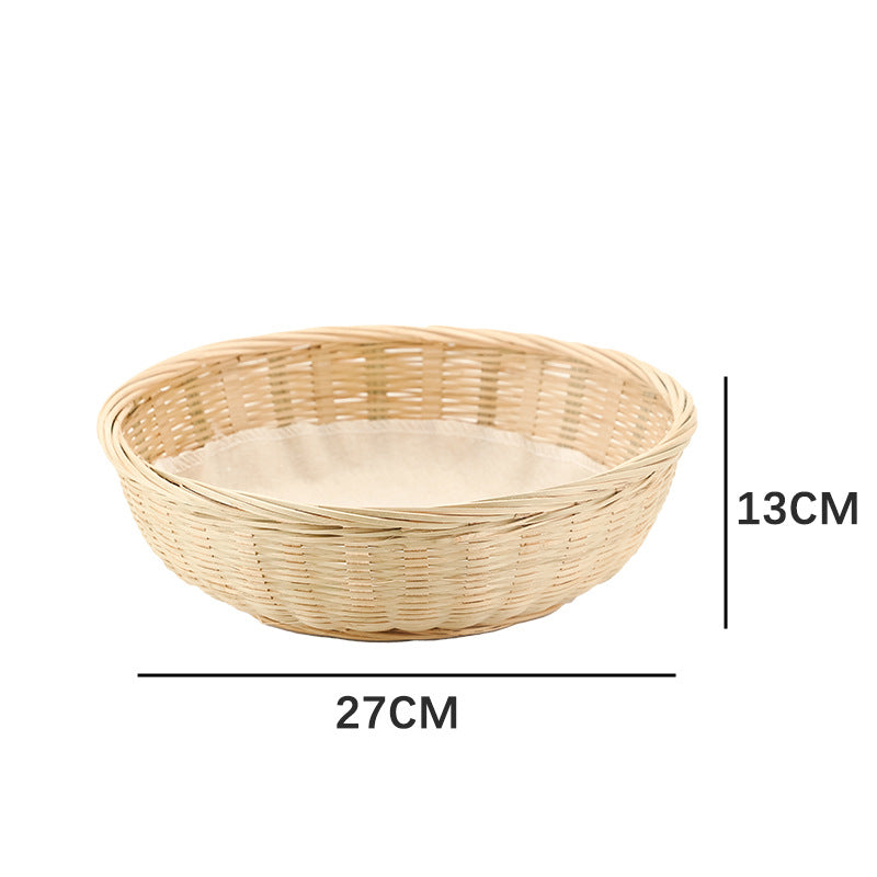 Practical Storage Basket made of Rattan Woven Natural Fiber Soft Textile | High & Bury