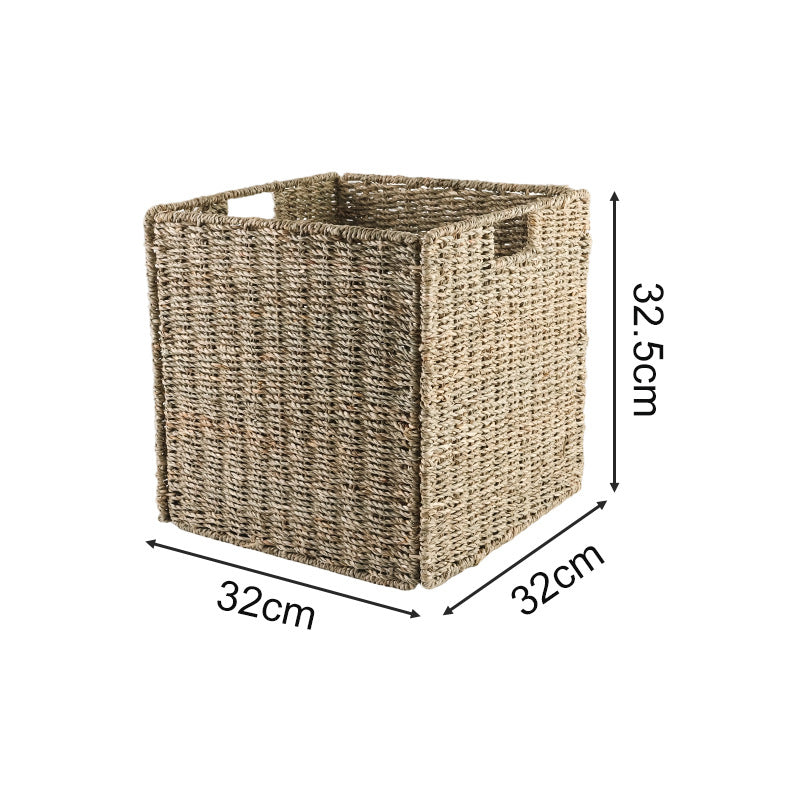 Functional Storage Basket with Natural Weave Pattern | High & Bury