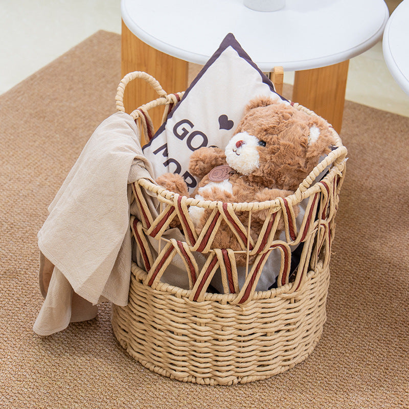 Braided Storage Basket with Elegant Accents | High & Bury