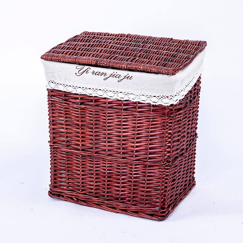 High-Quality Laundry Basket with Elegant Fabric Lining | High & Bury