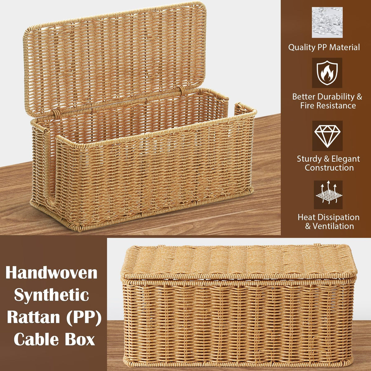 Practical Electronics Organizer Basket | High & Bury