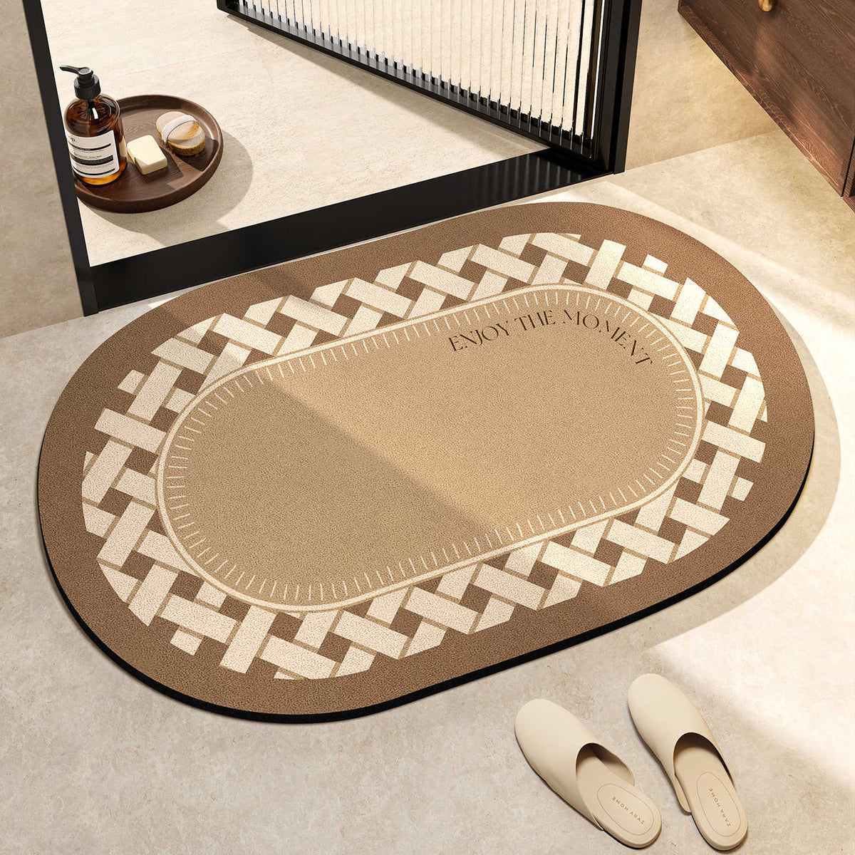Elegant Oval Floor Mat | High & Bury
