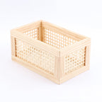 Wood Storage Box with Decorative Mesh Elements | High & Bury