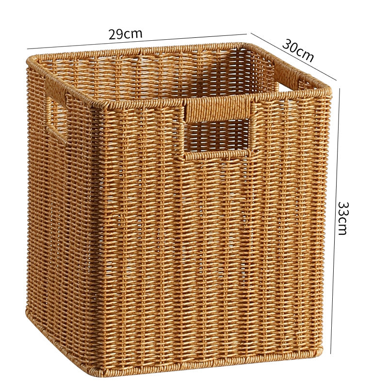 Handcrafted Woven Storage Box Light Brown | High & Bury
