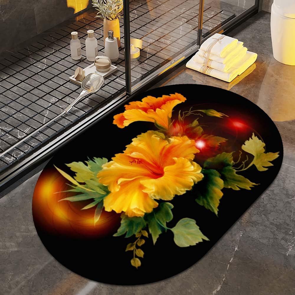 Floral Art Bath Rug | High & Bury