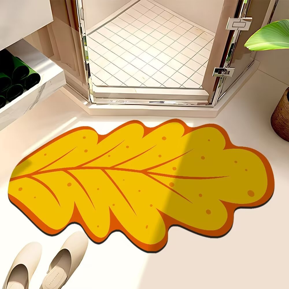 Leaf-Shaped Bath Mat | High & Bury