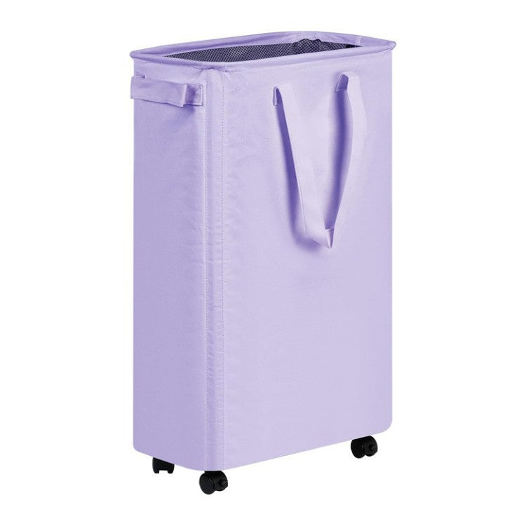 Foldable Laundry Basket with Wheels and Practical Lid | High & Bury
