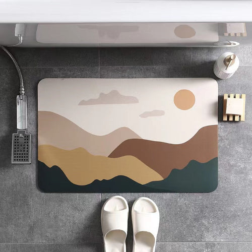 Abstract Landscape Bath Mat | High & Bury