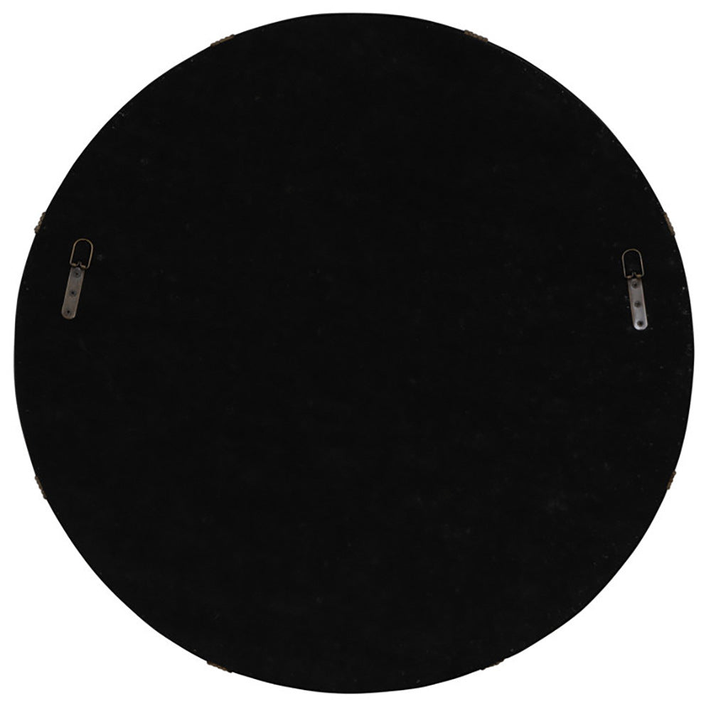 Round Decorative Wall Mirror with Braided Edge | High & Bury