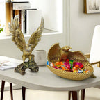 Elegant Garden Figure with Eagle on Tree Trunk | High & Bury
