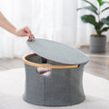 Storage Basket with Sturdy Bamboo Lid | High & Bury