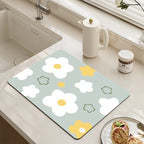 Decorative Kitchen Floor Mat Green Yellow Pink | High & Bury