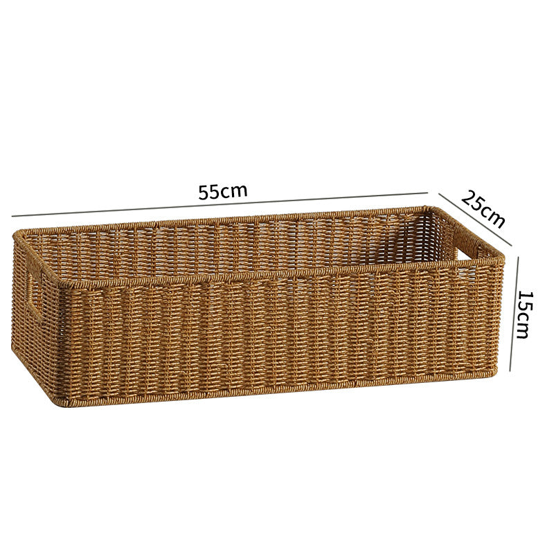Handcrafted Basket Light Brown Dark Coffee | High & Bury