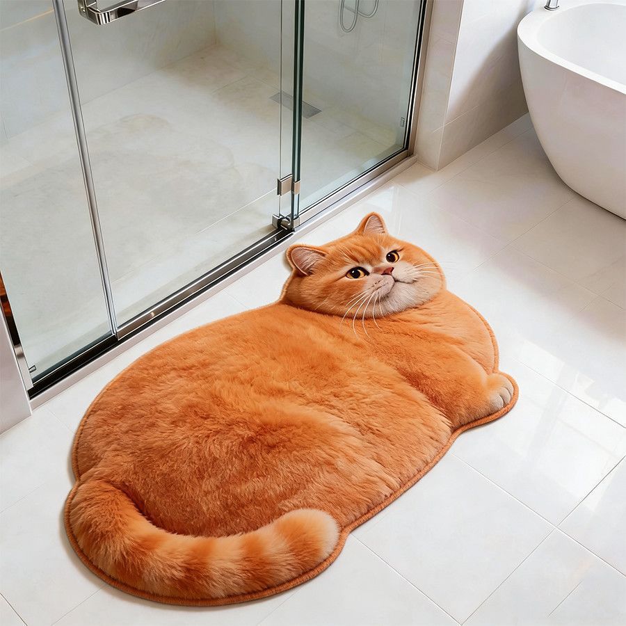 Cat-Shaped Bath Mat | High & Bury