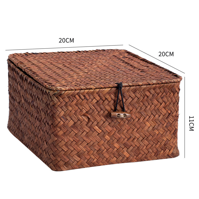 Handcrafted Rectangular Woven Storage Container | High & Bury