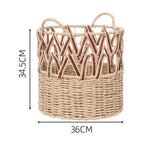 Braided Storage Basket with Elegant Accents | High & Bury