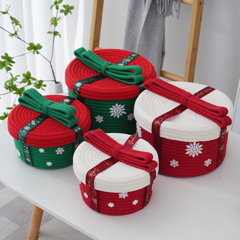 Decorative Storage Basket with Christmas Motif | High & Bury