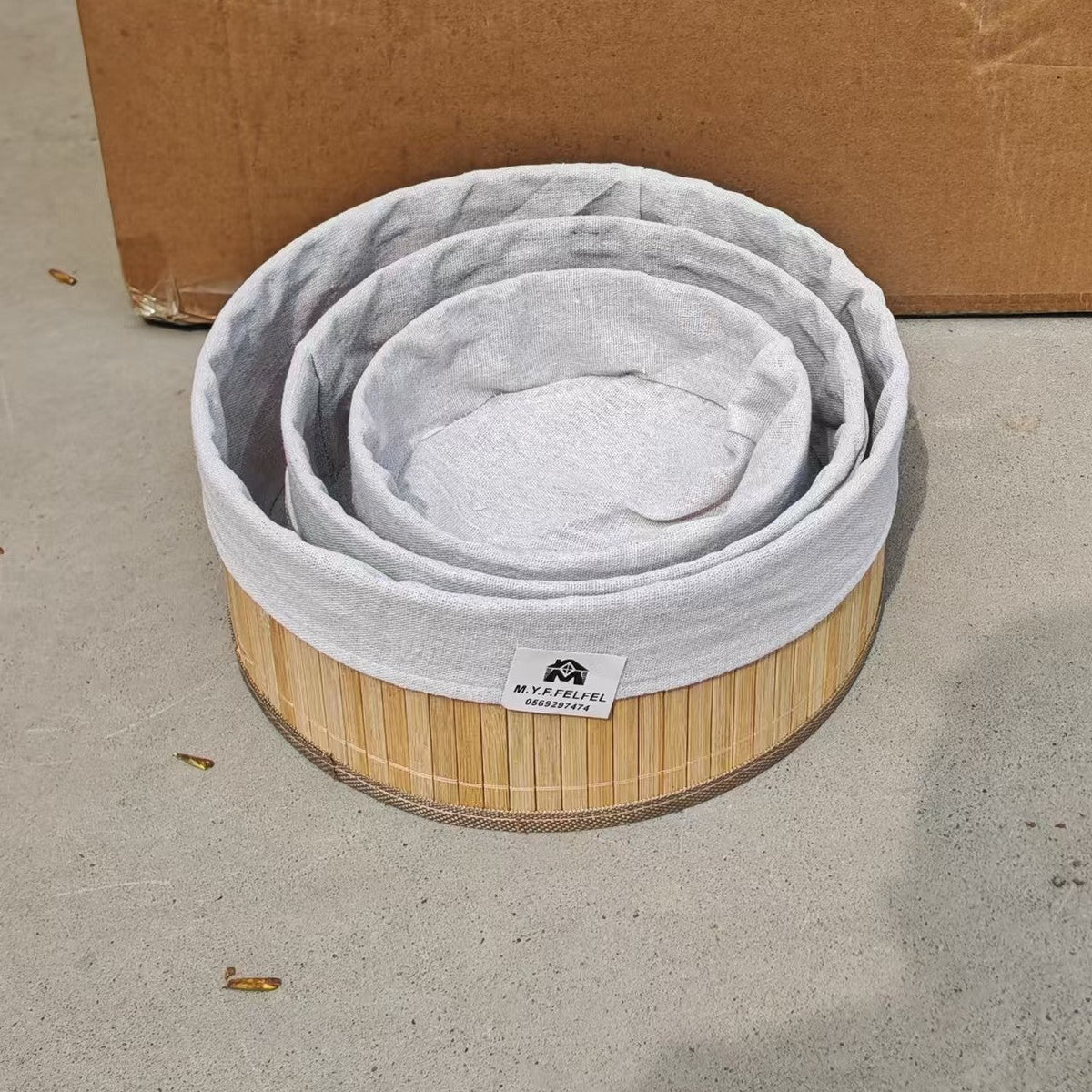 Storage Baskets with Decorative Fabric Insert | High & Bury