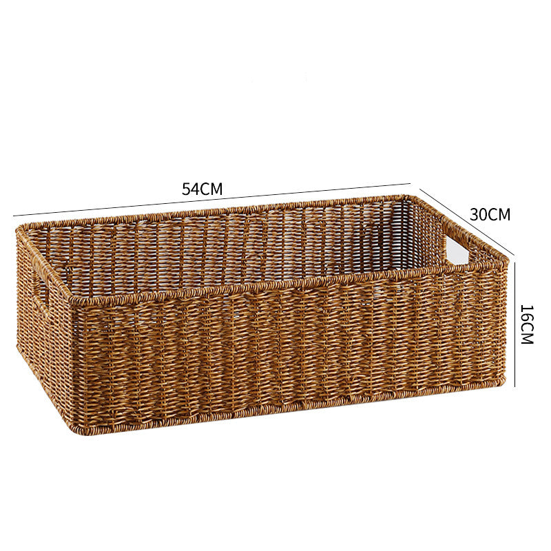 Handcrafted Basket Light Brown Dark Coffee | High & Bury