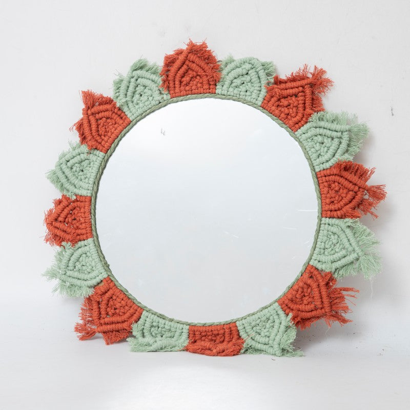 Round Macrame Wall Mirror | High & Bury