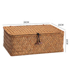 Handcrafted Rectangular Woven Storage Container | High & Bury