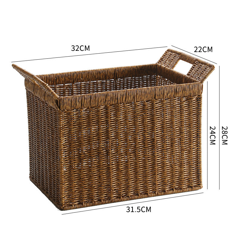 Handmade Woven Storage Basket Dark Brown | High & Bury
