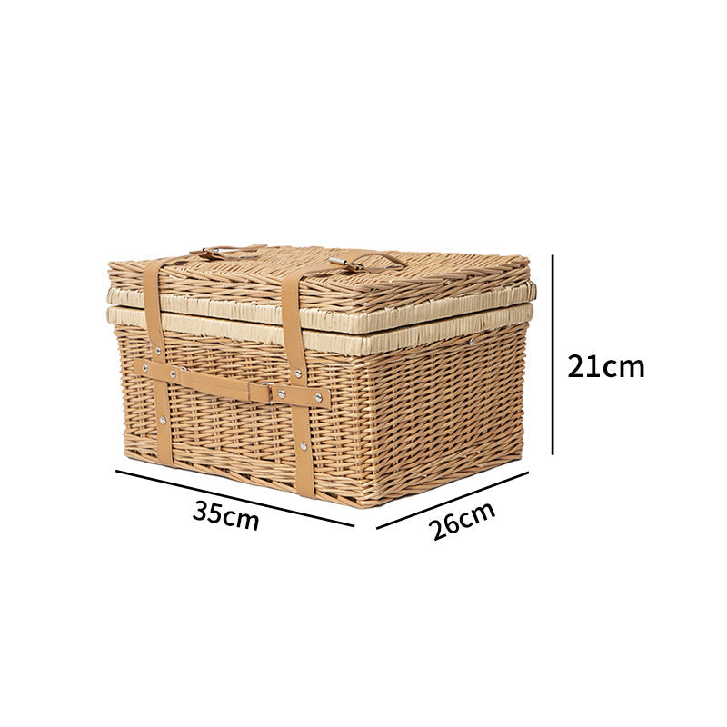 Storage Basket with Practical Lid Handwoven | High & Bury