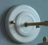 Vintage Porcelain Wall Dimmer with Decorative Brass Switch | High & Bury