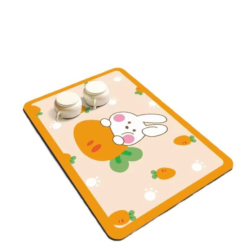 Decorative Kitchen Floor Mat Green Yellow Pink | High & Bury