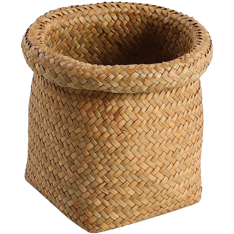 Handcrafted Natural Fiber Storage Basket Soft Textile Handwoven | High & Bury